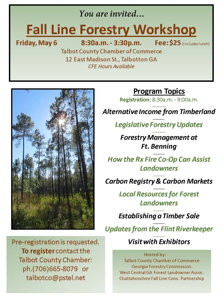 Talbot County Chamber of Commerce Fall Line Forestry Workshop